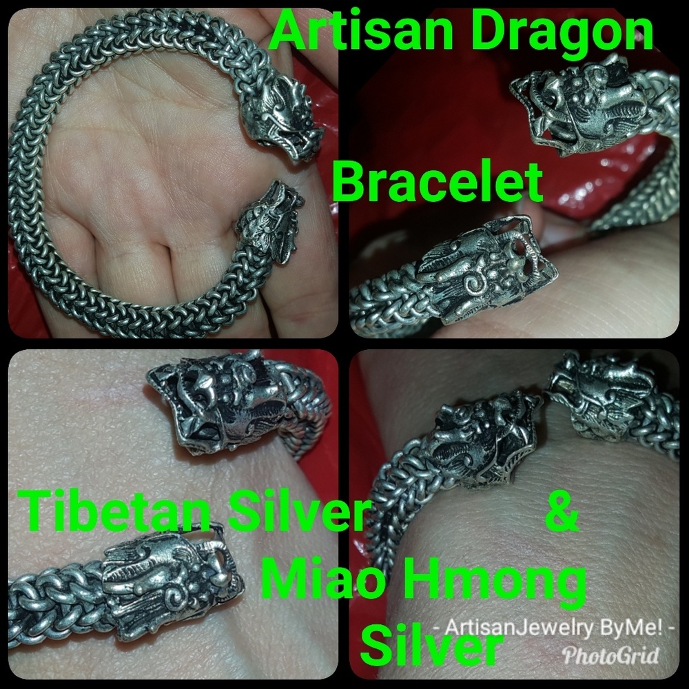 Artisan Dragon Tibet Silver Hmong Miao Silver